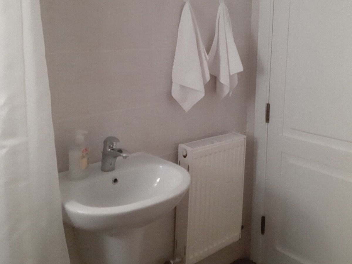 Cozy Kridari apartment bathroom.
