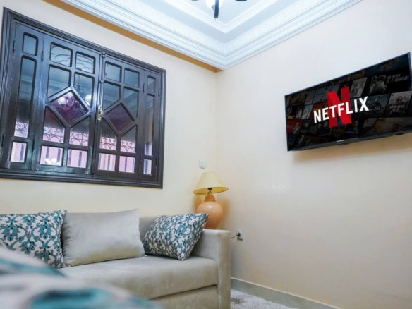 Inviting living area with plush seating in a Kridari rental home.